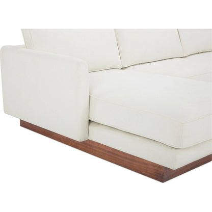 Vernon Sectional by Moe's Home Collection. Made from upholstery: 100% polyester, walnut tone veneer base, solid beech, plywood frame, foam, fiber seat in a unique style.