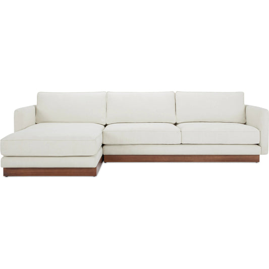 001 SI-2368409 | Primary Silo | Vernon Sectional by Moe's Home Collection. Made from upholstery: 100% polyester, walnut tone veneer base, solid beech, plywood frame, foam, fiber seat in a unique style.