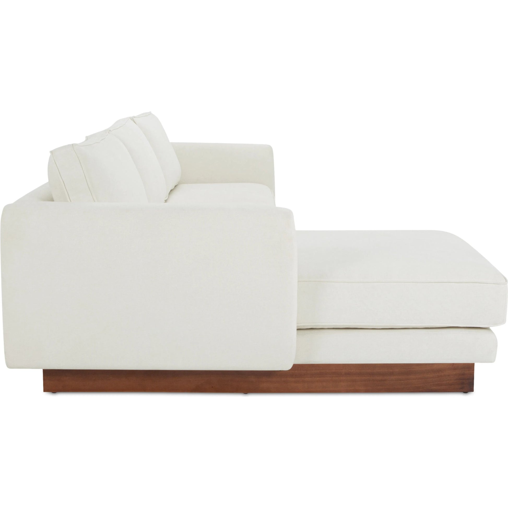 Vernon Sectional by Moe's Home Collection. Made from upholstery: 100% polyester, walnut tone veneer base, solid beech, plywood frame, foam, fiber seat in a unique style.