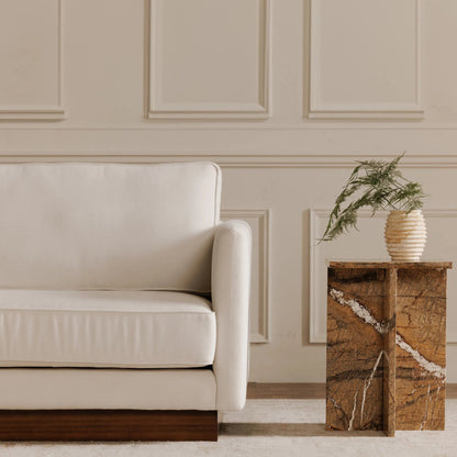 Vernon Sectional by Moe's Home Collection. Made from upholstery: 100% polyester, walnut tone veneer base, solid beech, plywood frame, foam, fiber seat in a unique style.