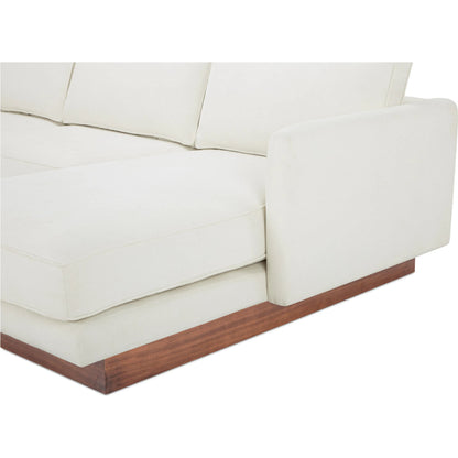 Vernon Sectional by Moe's Home Collection. Made from upholstery: 100% polyester, walnut tone veneer base, solid beech, plywood frame, foam, fiber seat in a unique style.