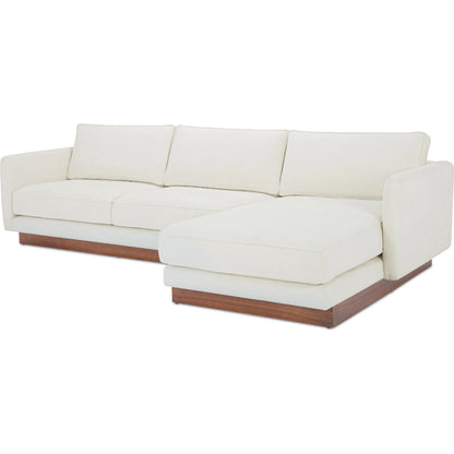 Vernon Sectional by Moe's Home Collection. Made from upholstery: 100% polyester, walnut tone veneer base, solid beech, plywood frame, foam, fiber seat in a unique style.
