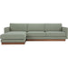 Vernon Sectional by Moe's Home Collection. Made from upholstery: 100% polyester, walnut tone veneer base, solid beech, plywood frame, foam, fiber seat in a unique style.