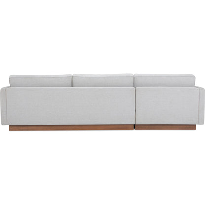 Vernon Sectional by Moe's Home Collection. Made from upholstery: 100% polyester, walnut tone veneer base, solid beech, plywood frame, foam, fiber seat in a unique style.