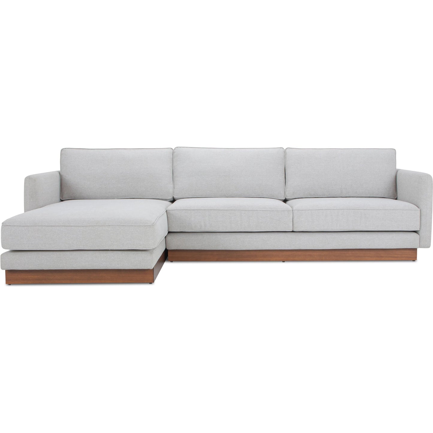 003 SI-2368411 | Primary Silo | Vernon Sectional by Moe's Home Collection. Made from upholstery: 100% polyester, walnut tone veneer base, solid beech, plywood frame, foam, fiber seat in a unique style.