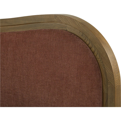 Camilla Bed by Moe's Home Collection in chestnut. Made from upholstery: 100% polyester, frame: ash, foam in a traditional style.