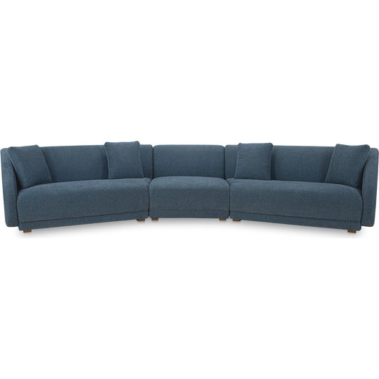 Fraser 3 Piece Modular Sectional with Slipper by Moe's Home Collection. Made from upholstery: 100% polyester, solid beech, plywood frame, foam, fiber seat in a unique style.