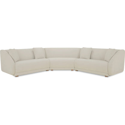 Fraser 3 Piece Modular Sectional with Wedge Slipper by Moe's Home Collection. Made from upholstery: 100% polyester, solid beech, plywood frame, foam, fiber seat in a transitional style.