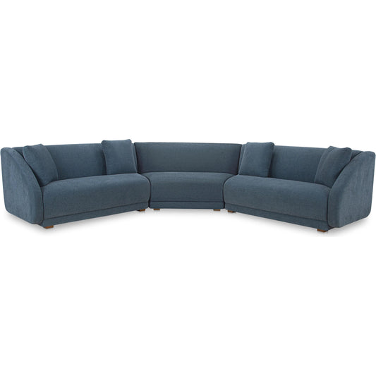 Fraser 3 Piece Modular Sectional with Wedge Slipper by Moe's Home Collection. Made from upholstery: 100% polyester, solid beech, plywood frame, foam, fiber seat in a unique style.
