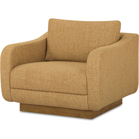 Keane Lounge Chair by Moe's Home Collection. Made from 100% polyester, solid rubber wood base, solid beech, plywood frame, foam, fiber seat in a unique style.