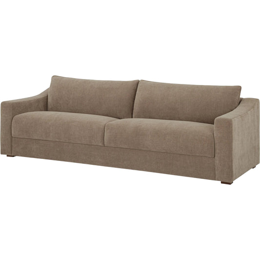 Farrow Sofa by Moe's Home Collection in taupe. Made from 100% polyester, foam, fiber seat, plywood frame in a unique style.
