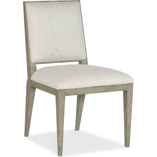 Linville Falls Linn Cove Upholstered Side Chair (Set of 2) by Hooker Furniture in beige and remington porcelain, mink. Made from fabric in a modern style.