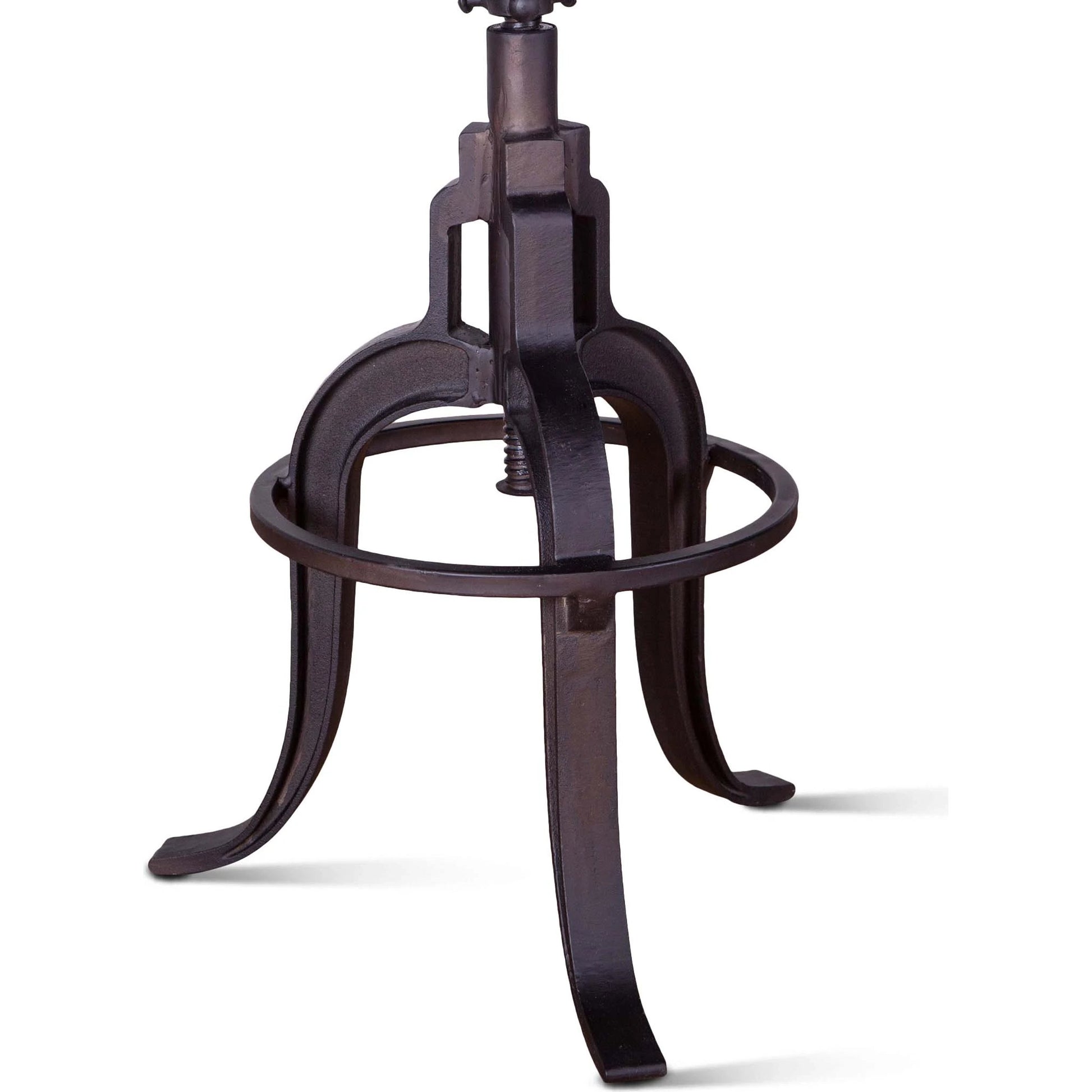 Blayne Adjustable Height Stool by World Interiors in walnut, matte black and raw walnut, matte black. Made from acacia wood and iron in a modern style.