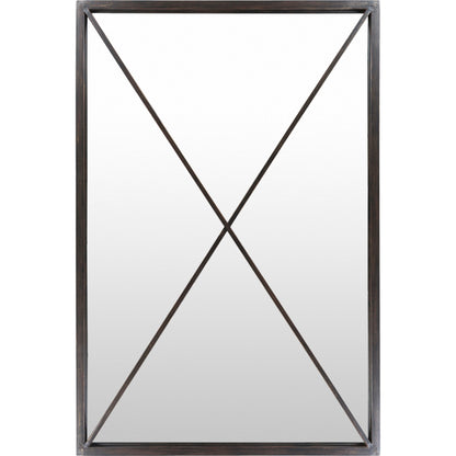 Forge Mirror by Livabliss in frame: black and hand painted. Made from frame: metal in a modern style.