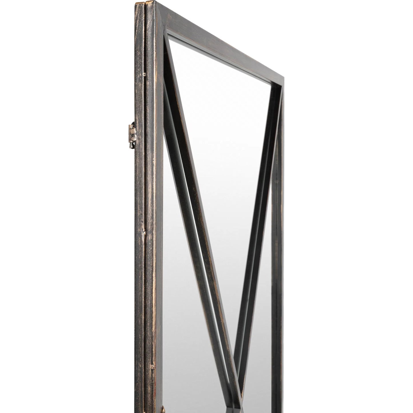 010 SI-2130947 | Closeup | Forge Mirror by Livabliss in frame: black and hand painted. Made from frame: metal in a modern style.