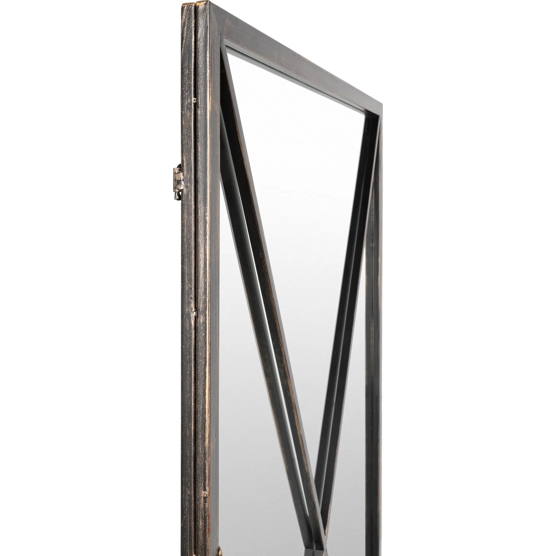 Forge Mirror by Livabliss in frame: black and hand painted. Made from frame: metal in a modern style.