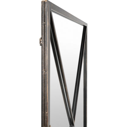 Forge Mirror by Livabliss in frame: black and hand painted. Made from frame: metal in a modern style.