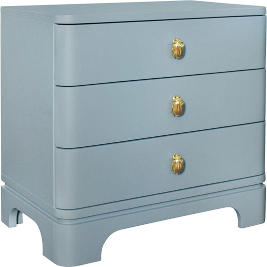 Fortune Three Drawer Rounded Edge Side Table by Worlds Away. Made from unique in a unique style.