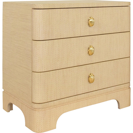 Fortune Three Drawer Rounded Edge Side Table by Worlds Away. Made from unique in a unique style.