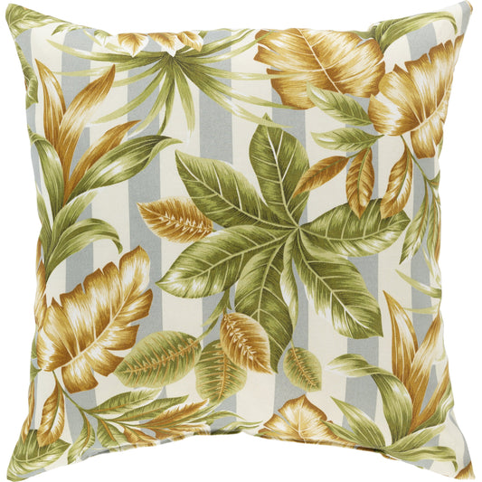Fountain Pillow - 25227 by Surya in khaki, medium gray, olive. Made from front: 100% polyester, back: 100% polyester, fill: 100% polyester, polyfill in a coastal style.
