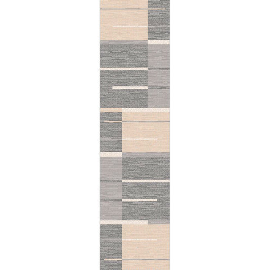 Fowler Rug by Livabliss in gray, taupe, light gray, off-white. Made from 100% polypropylene in a modern style.