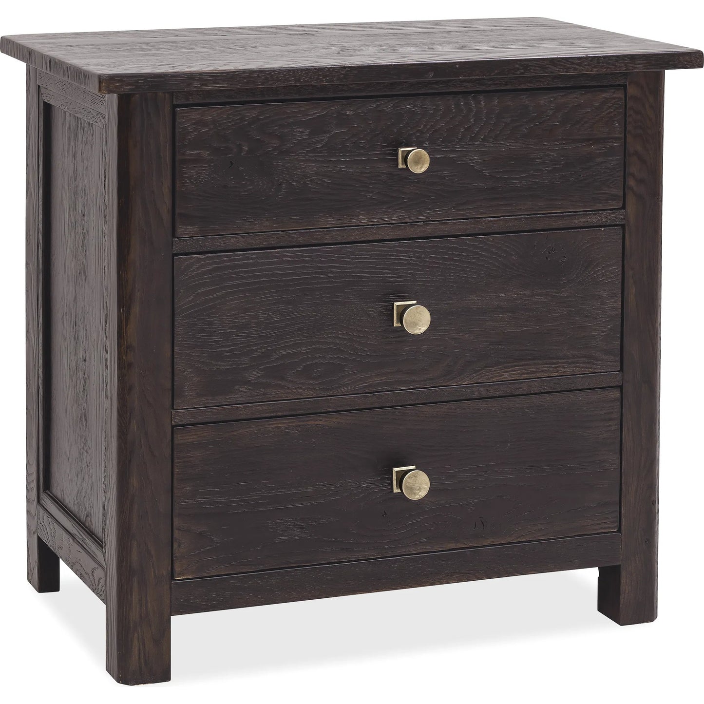 002 SI-2458508 | Primary Silo | Driftwood Three-Drawer Nightstand by Hooker Furniture. Made from unique in a transitional style.