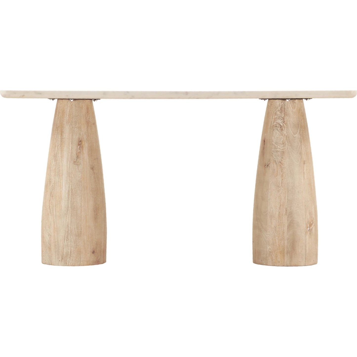 003 SI-2065573 | Additional Silo | Palm Desert Console Table by World Interiors in white and white wash. Made from mango wood, marble in a modern style.