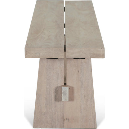 Acadia Dining Bench by World Interiors. Made from acacia wood in a traditional style.