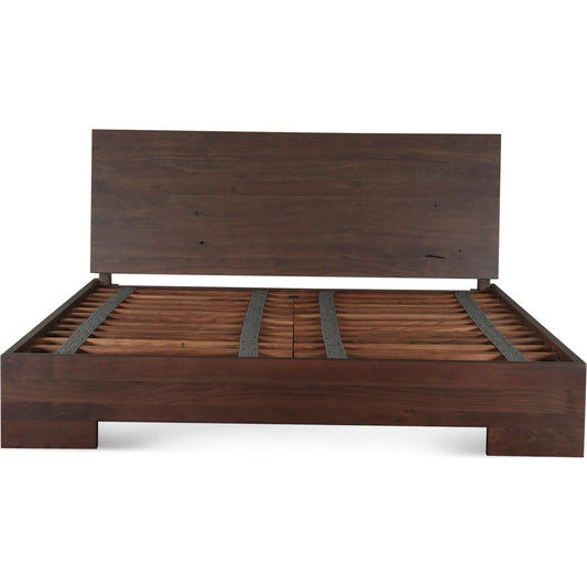 Acadia Bed by World Interiors in coffee bean. Made from acacia wood in a unique style.