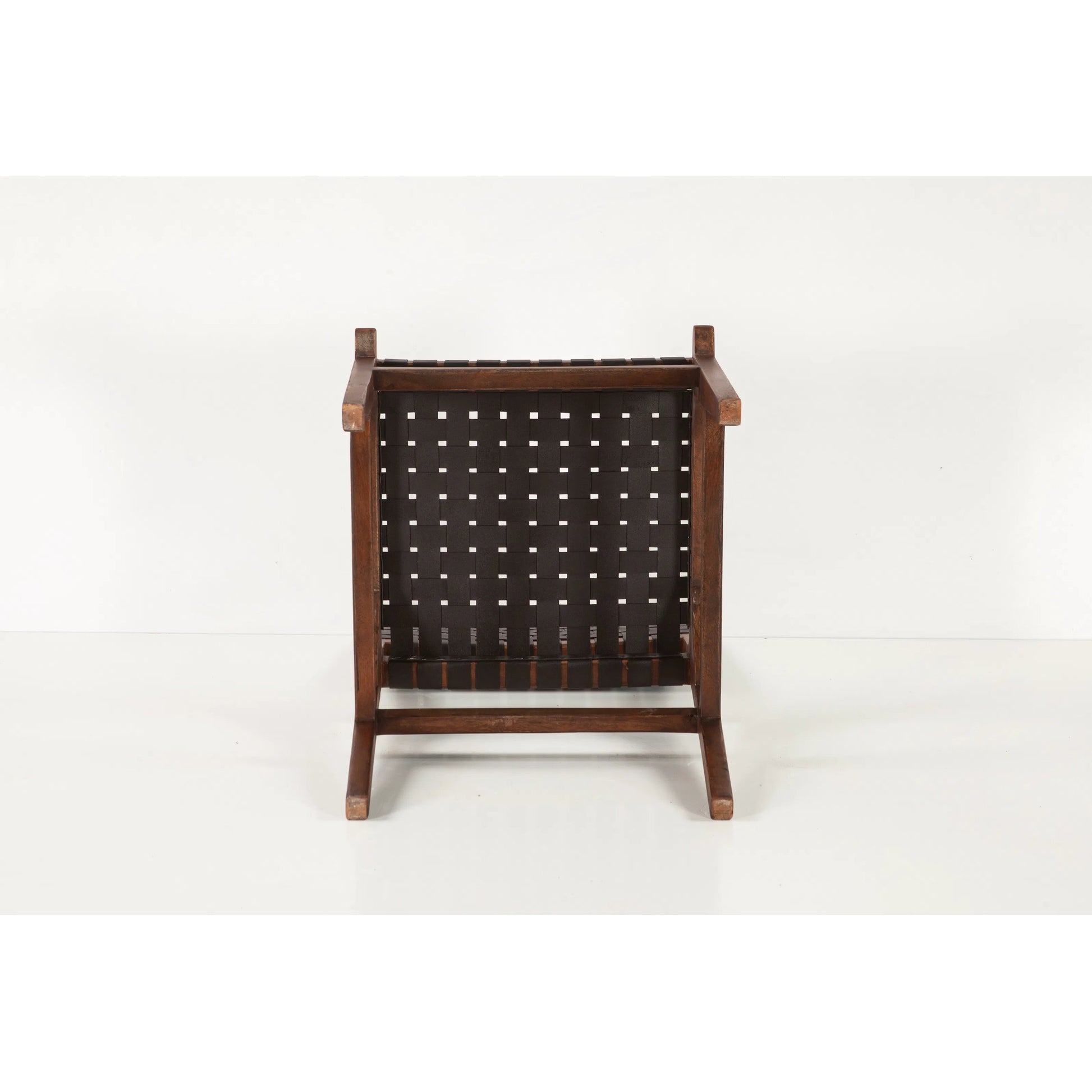 Lisbon Dining Chair by World Interiors in black, royal brown. Made from mango wood, leather in a coastal style.