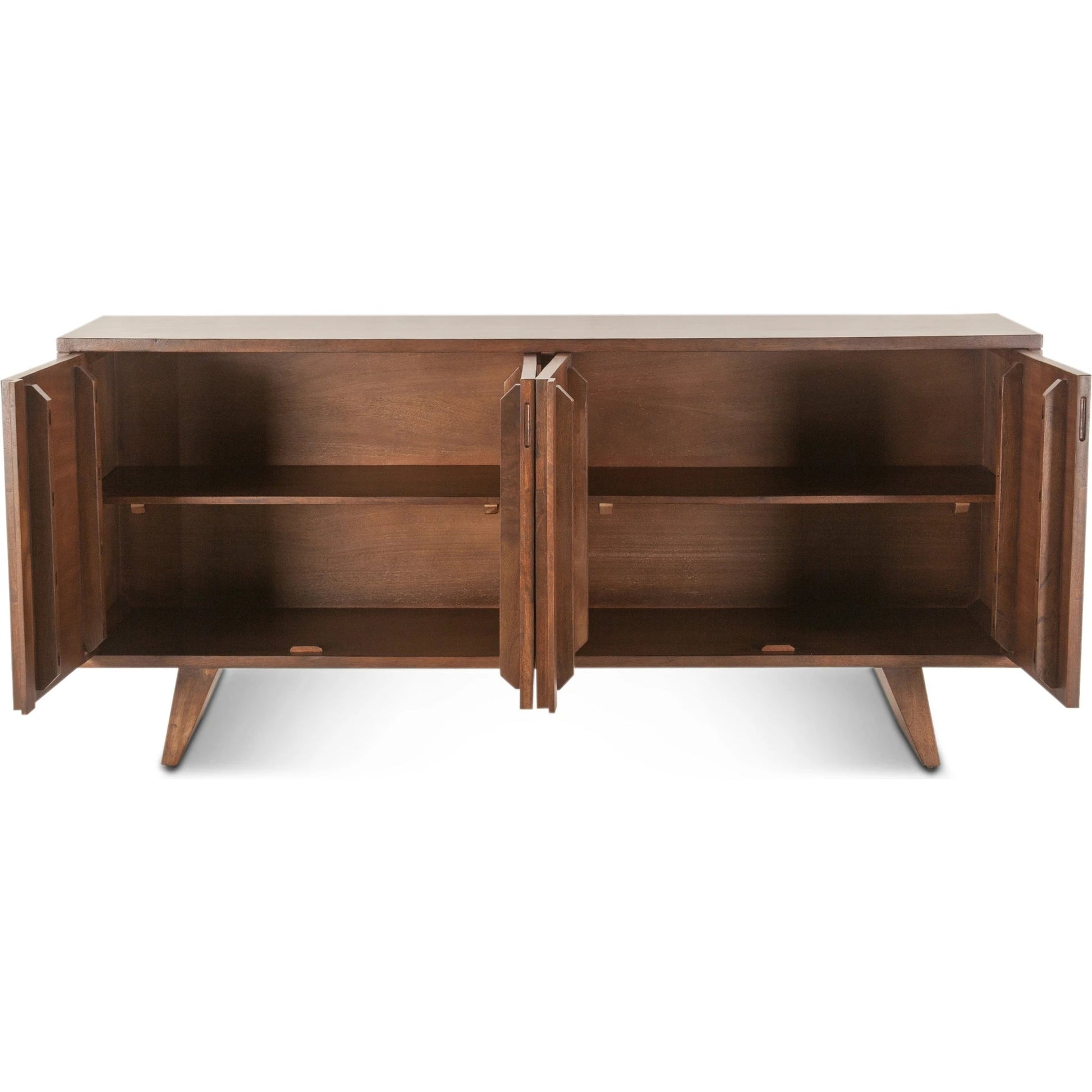 Palm Desert Sideboard by World Interiors in matte brown. Made from mango wood in a modern style.