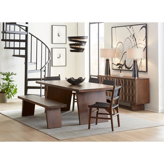 Lisbon Dresser by World Interiors in brown and royal brown. Made from mango wood in a unique style.