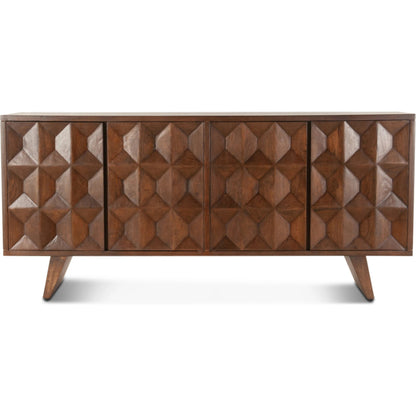 Palm Desert Sideboard by World Interiors in matte brown. Made from mango wood in a modern style.