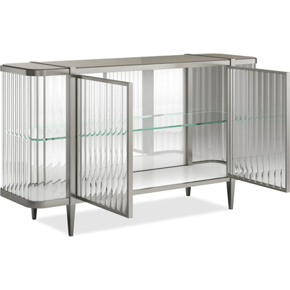 Stop and Stare Console by Caracole. Made from metal, glass, acrylic in a unique style.