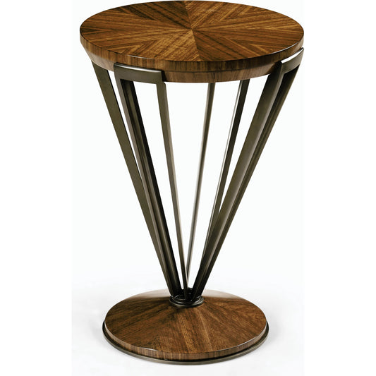 Toulouse Drinks Table by Jonathan Charles in walnut. Made from walnut quarter figured veneer in a modern style.