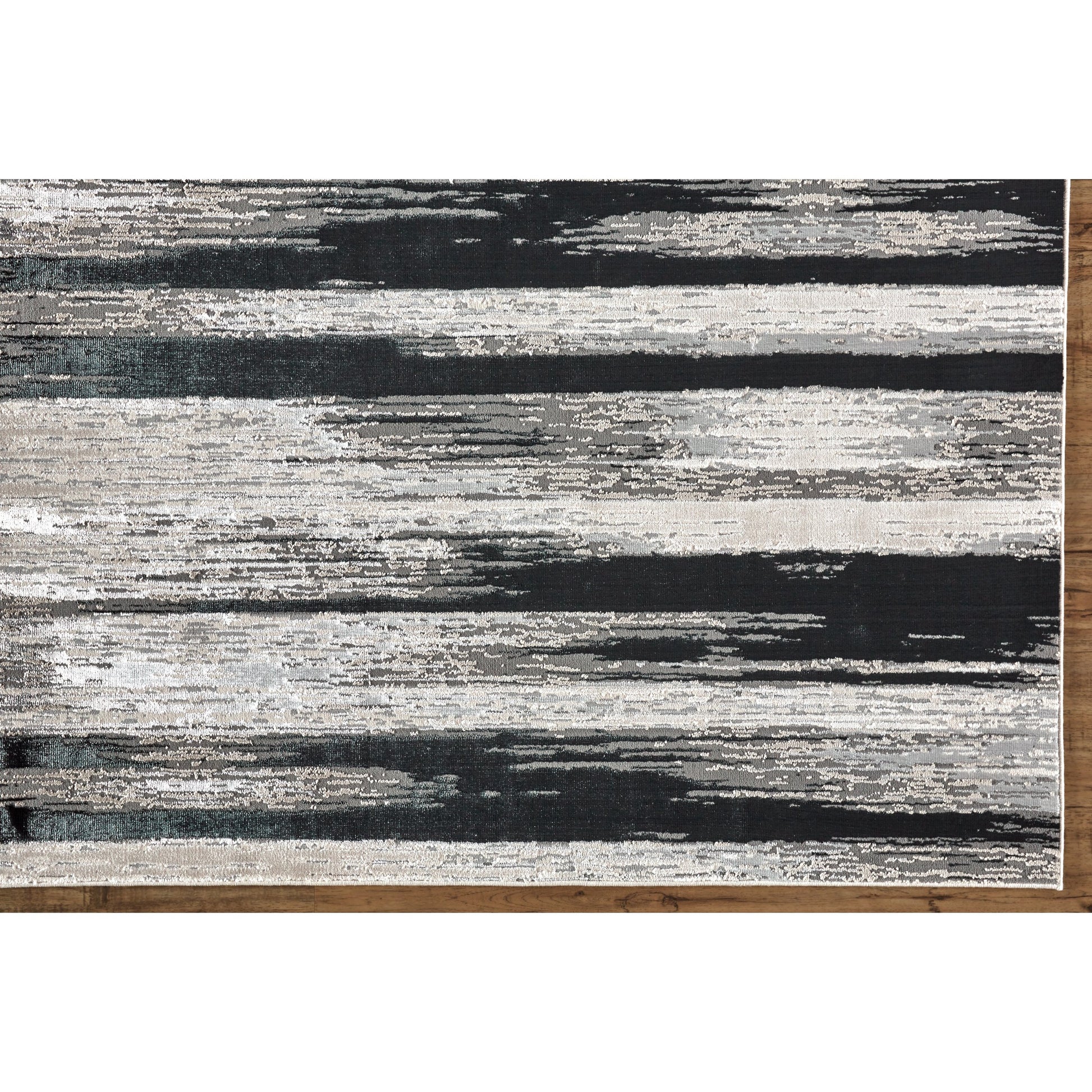 Micah Rug - 3338F by Feizy in black, silver, gray. Made from polyester, polypropylene in a unique style.
