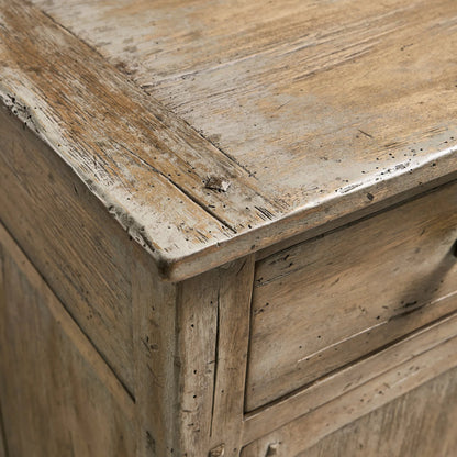 Caldera Sideboard by Jonathan Charles in light spain painted walnut. Made from main acacia veneer in a unique style.