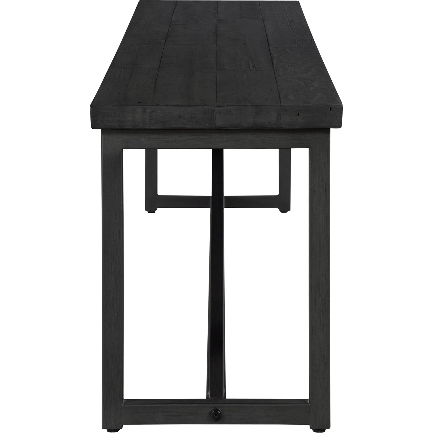 012 SI-1985438 | Additional Silo | Sierra Bench by Moe's Home Collection in black. Made from new pine tabletop frame with reclaimed pine tabletop boards, stainless steel base in a modern style.