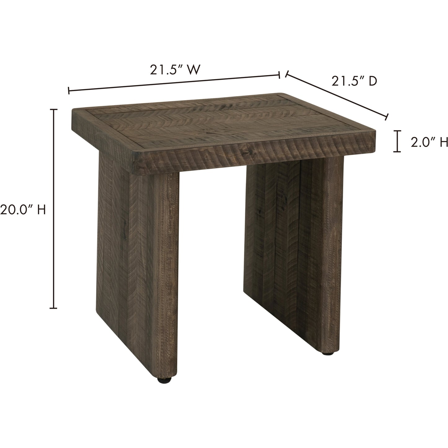 009 SI-1717383 | Lifestyle | Monterey End Table by Moe's Home Collection in natural. Made from solid pine in a eclectic & global style.