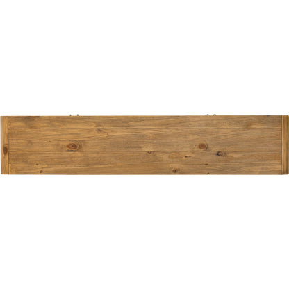 Monterey Media Cabinet Rustic Blonde by Moe's Home Collection in rustic blonde. Made from solid pine, plywood shelves, bottom panels in a unique style.