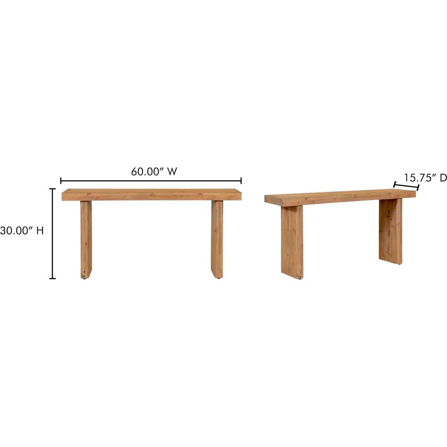 018 SI-2253890 | Lifestyle | Monterey Console Table by Moe's Home Collection. Made from solid pine in a unique style.
