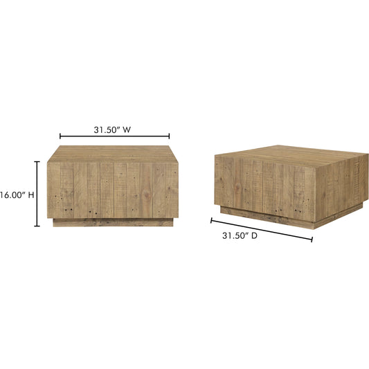 Jasper Coffee Table by Moe's Home Collection in brown. Made from reclaimed pine in a unique style.