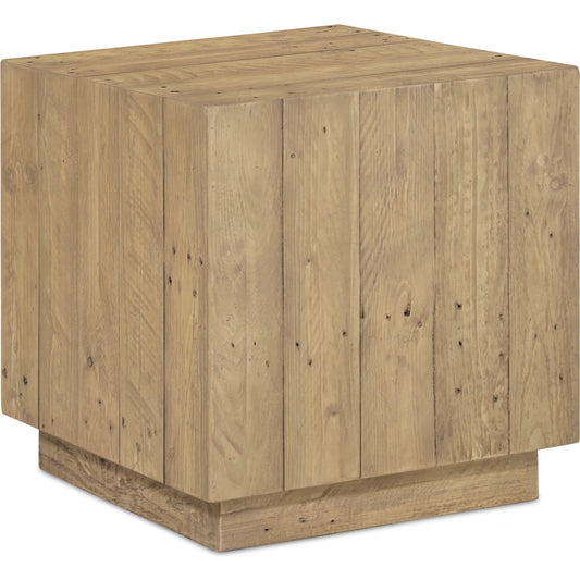 Jasper Accent Table Natural by Moe's Home Collection in brown. Made from reclaimed pine in a unique style.