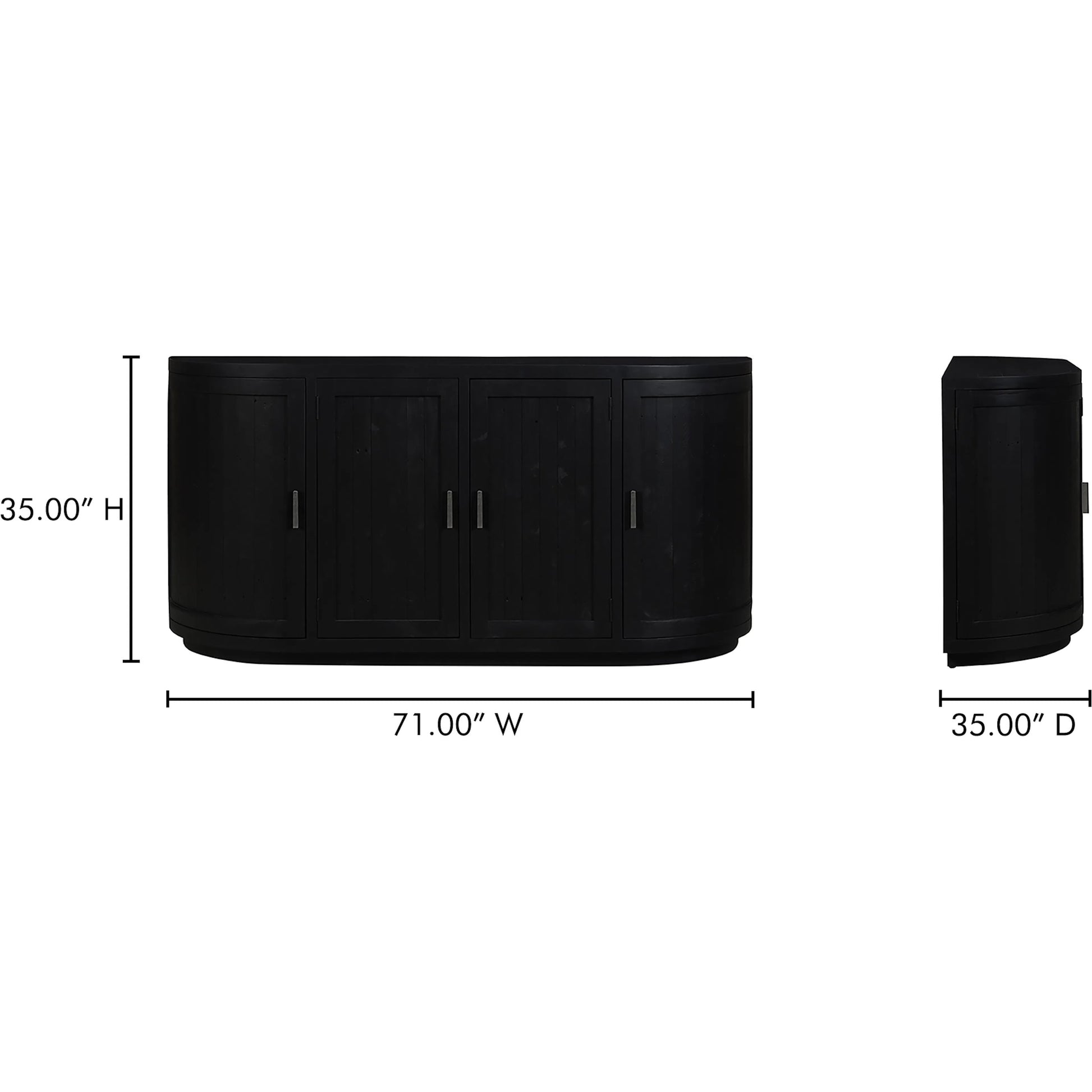 Nicola Sideboard by Moe's Home Collection. Made from reclaimed pine, plywood in a modern style.