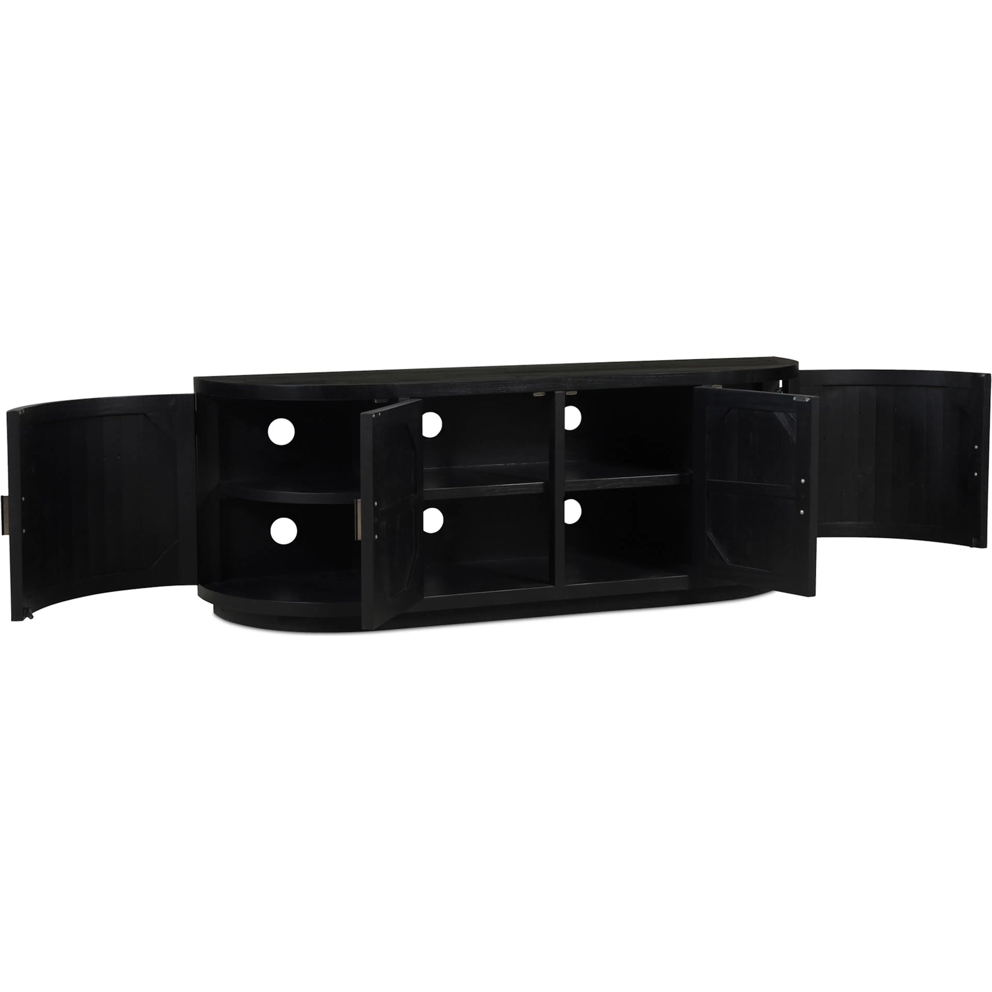 Nicola Media Cabinet by Moe's Home Collection. Made from reclaimed pine, plywood in a modern style.