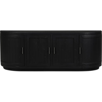 Nicola Media Cabinet by Moe's Home Collection. Made from reclaimed pine, plywood in a modern style.