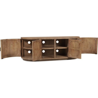 Nicola Media Cabinet by Moe's Home Collection. Made from reclaimed pine, plywood in a modern style.