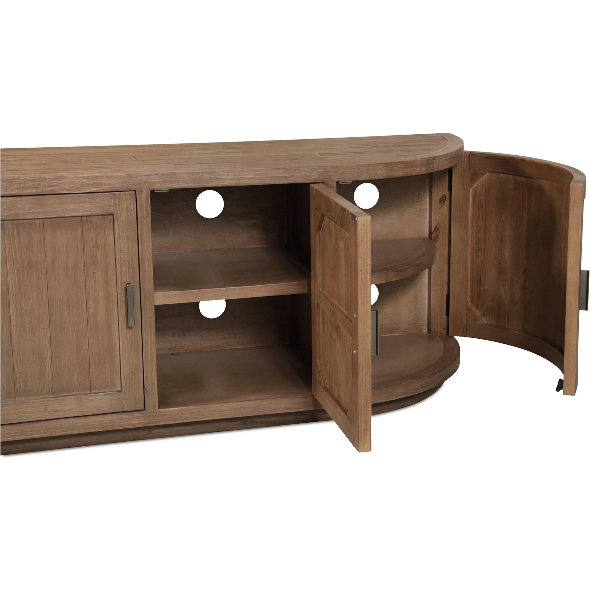 Nicola Media Cabinet by Moe's Home Collection. Made from reclaimed pine, plywood in a modern style.