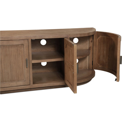 Nicola Media Cabinet by Moe's Home Collection. Made from reclaimed pine, plywood in a modern style.