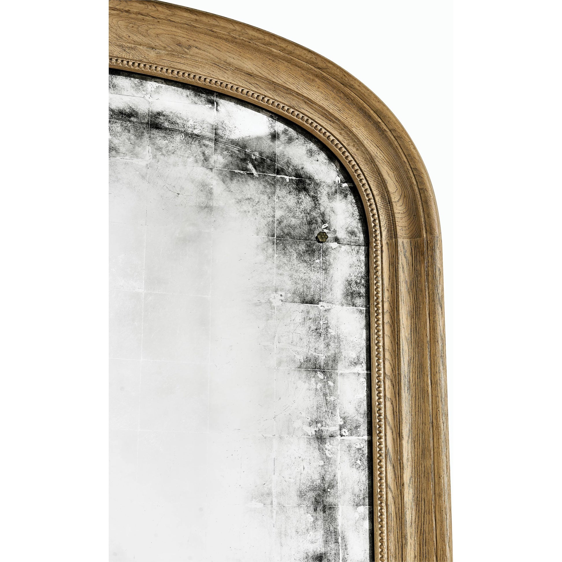 Timeless Lintel Floor Mirror by Jonathan Charles in stripped brown chestnut. Made from oak in a modern style.
